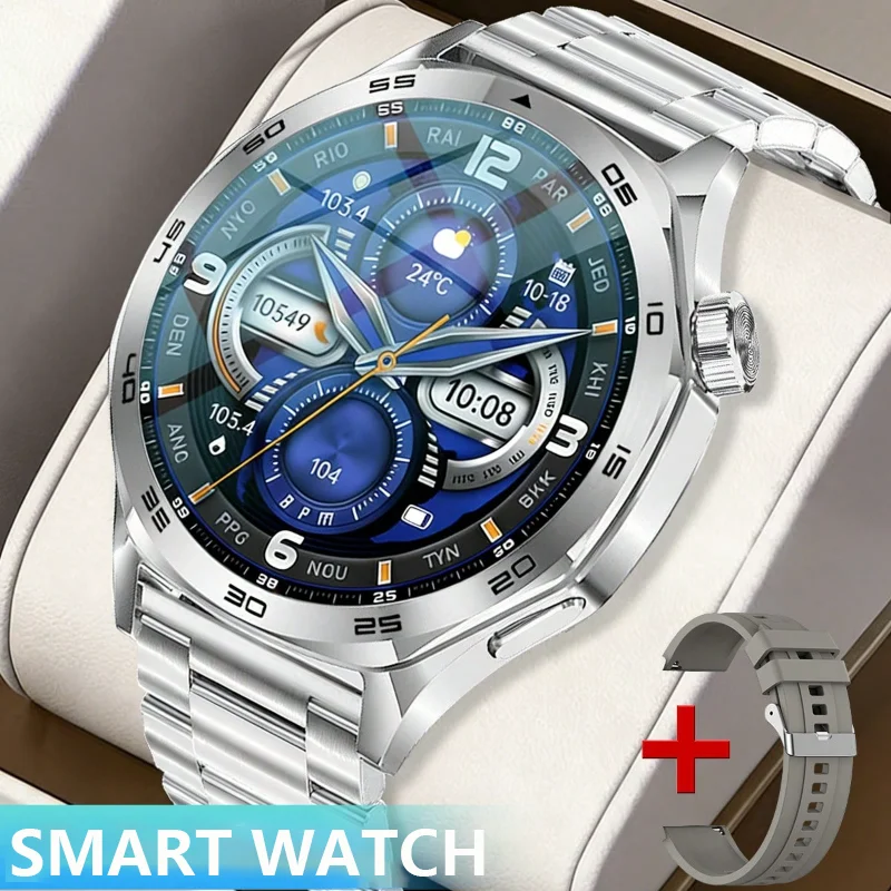 

Unisex Multifunctional Round Touch Screen Smart Watch, with Call Dialing, Step Counting, Alarm Clock, Multiple Sports Modes, Music Control, Stopwatch, Alarm, Weather - Suitable for IPhone & Android