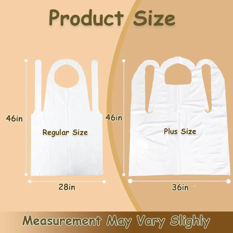 مآزر يمكن التخلص منها لتغطية الجسم بالكامل للبالغين مصنوعة من مادة بولي بلاستيكية مثالية لطلاء حفلات النزهات والإعداد الطبي