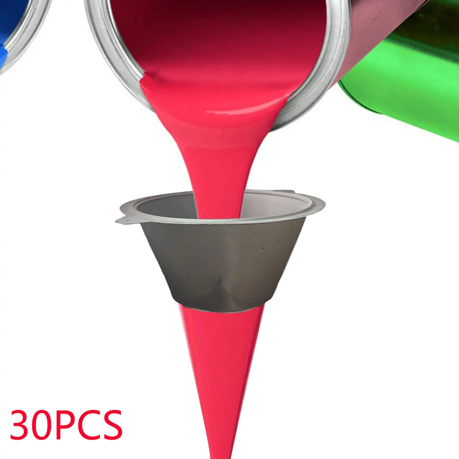 30 Pieces Pp Paint Filter Strainer,Reusable Industrial Nylon Mesh Paint Filter Easy to Use Resin Filter for Food Residue