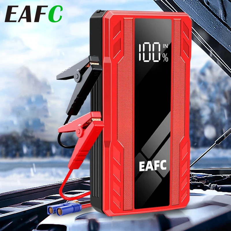 EAFC 1000A سيارة الانتقال كاتب المحمولة 12 فولت بدء جهاز الكابلات المحمولة الطوارئ قوة البنك بطارية السيارة المغفل لسيارة الداعم