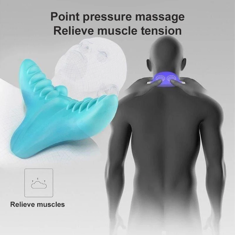 Cervical Massager Gravity Finger Pressure Neck Massage Pillow Shoulder Massaging Household Sleeping Reading Relax Muscles