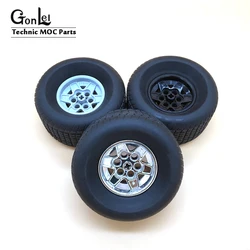 High-Tech Wheels 18450 Tyre 81.6x44 R & 56908 Wheel Hub 43.2x26 Racing Batpod MOC Building Blocks Brick DIY Toys Parts