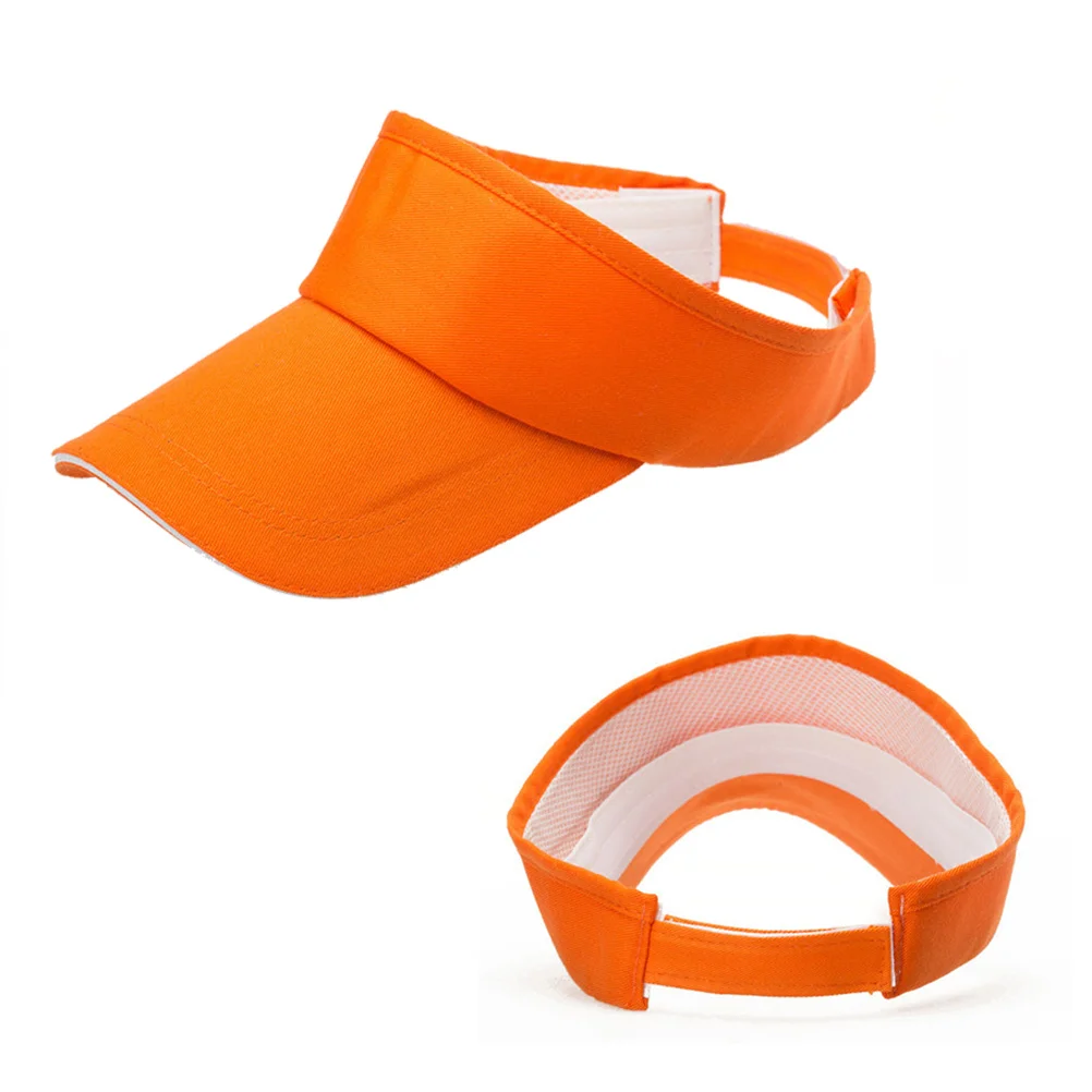قبعة رياضية قابلة للتعديل للحماية من الأشعة فوق البنفسجية، مريحة ومتينة وخفيفة الوزن للصيف في الهواء الطلق للرجال والنساء باللون البرتقالي #2