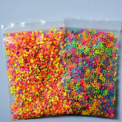 50g Neon Buttefly/Round Dot /Heart/Hexagon Glitter Sequins Mixed-Color Halloween Butterfly Sequins DIY Fluorescent Sequins &*&