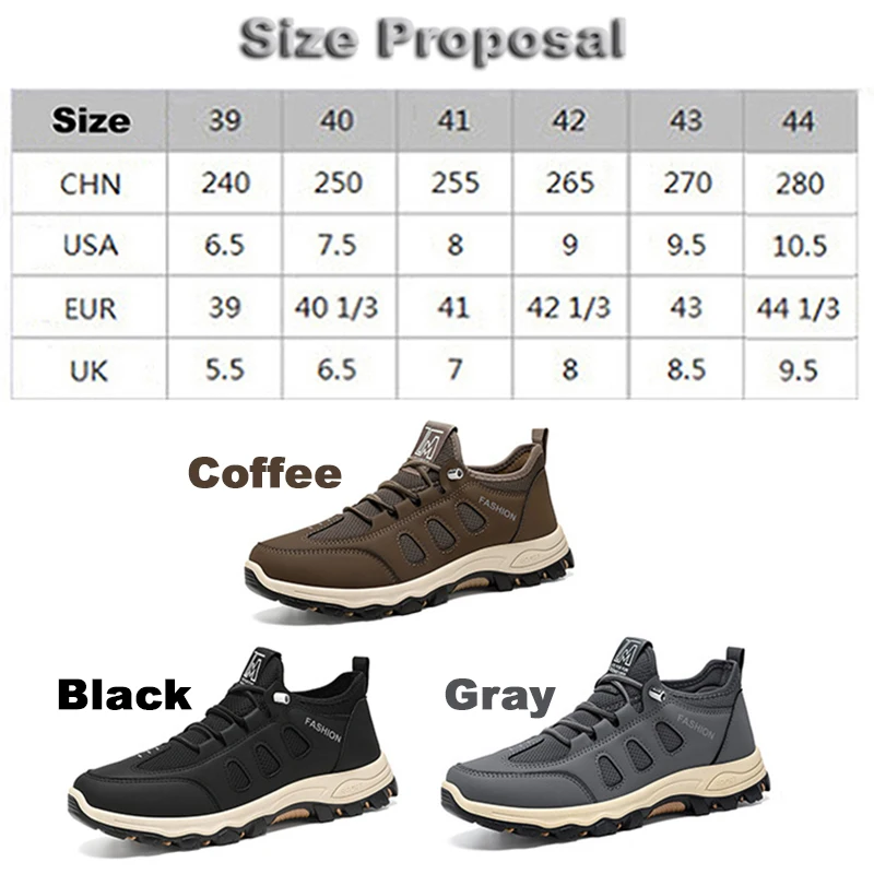 

Oulylan Autumn Wear-resistant Climbing Boots Outdoor Antislip Hiking Footwear for Men Large Size Casual Sport Shoes 39 To 45