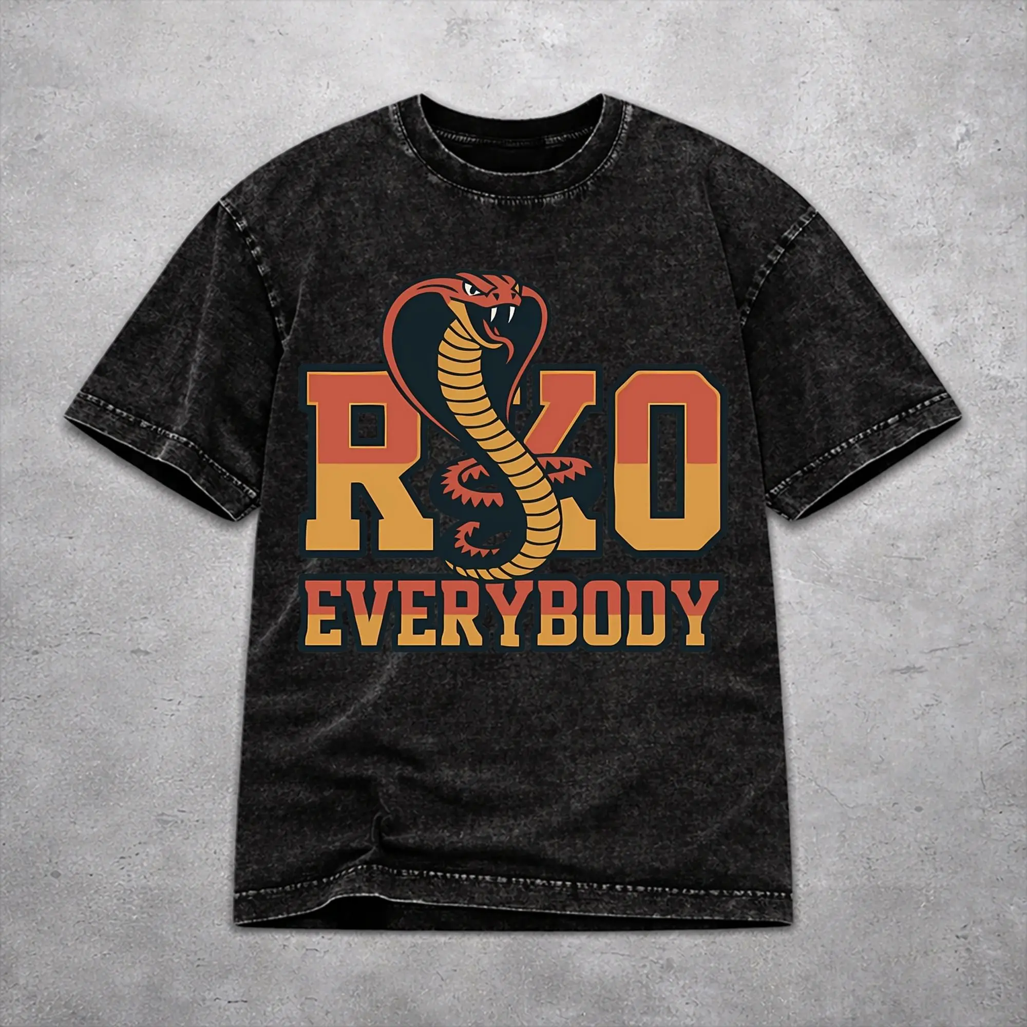 Hip Hop Randys Ortons RKO Everybody  Apparel T-Shirts for Men Women  Washed Cotton Tee Shirts Clothes