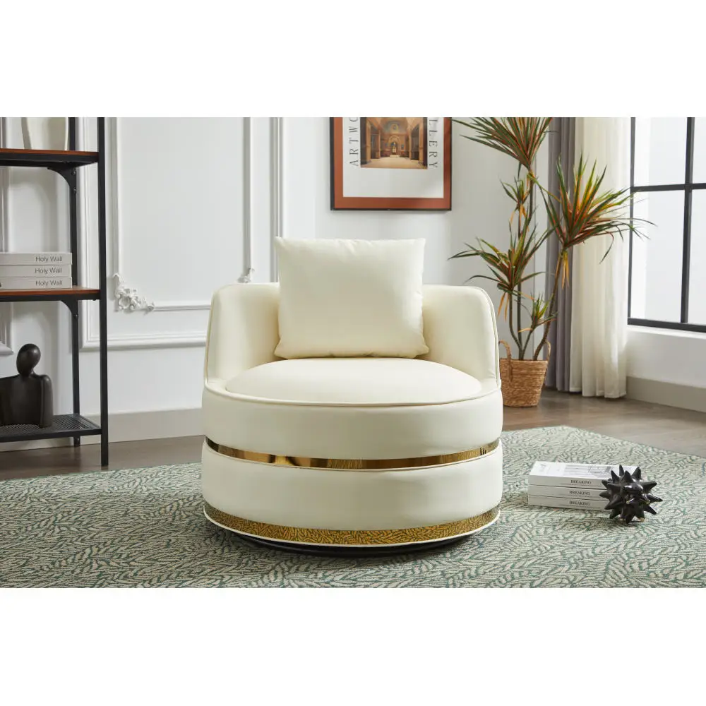 Swivel Chair, 360 Degree Swivel Armchair with Upholstered Single Chair for Living Room/Bedroom/Study Room