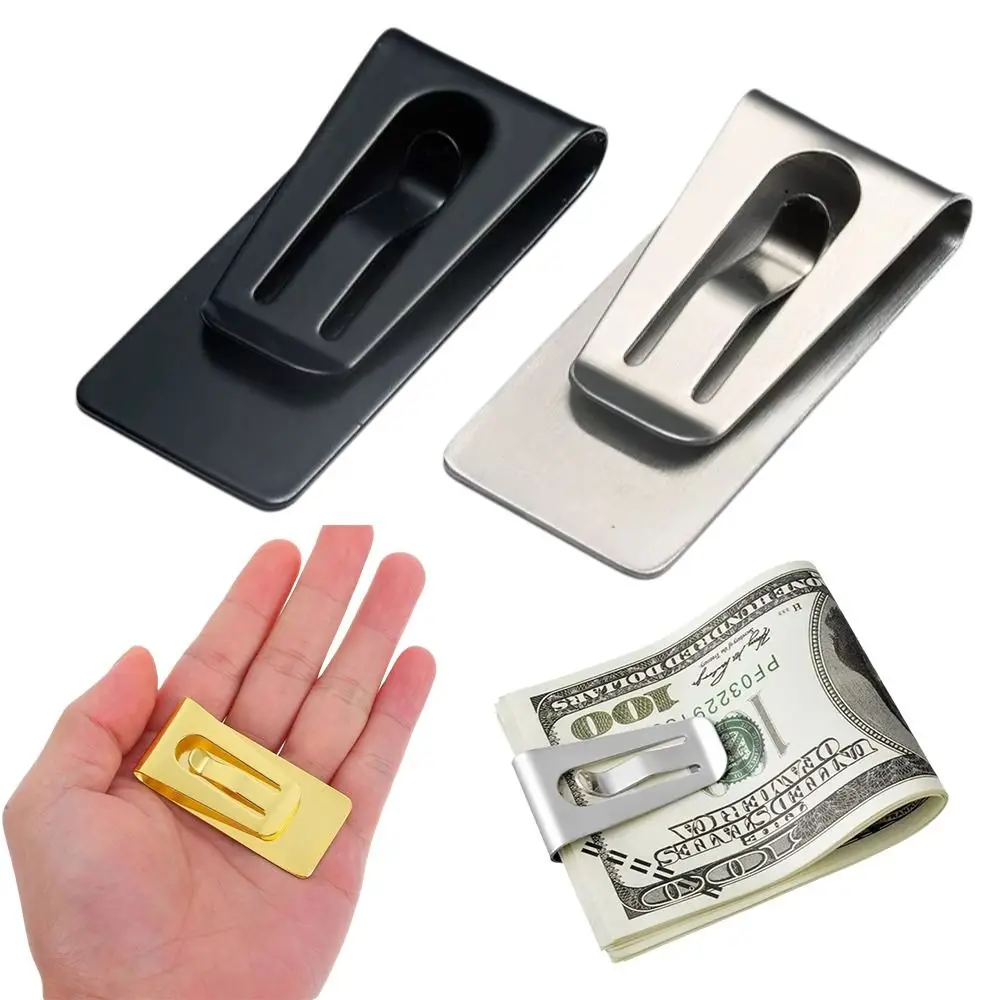 Front Pocket Wallet Money Clip Slim Profile Metal Cash Holder Single Piece Construction Precision Fit Card Holder Everyday Use