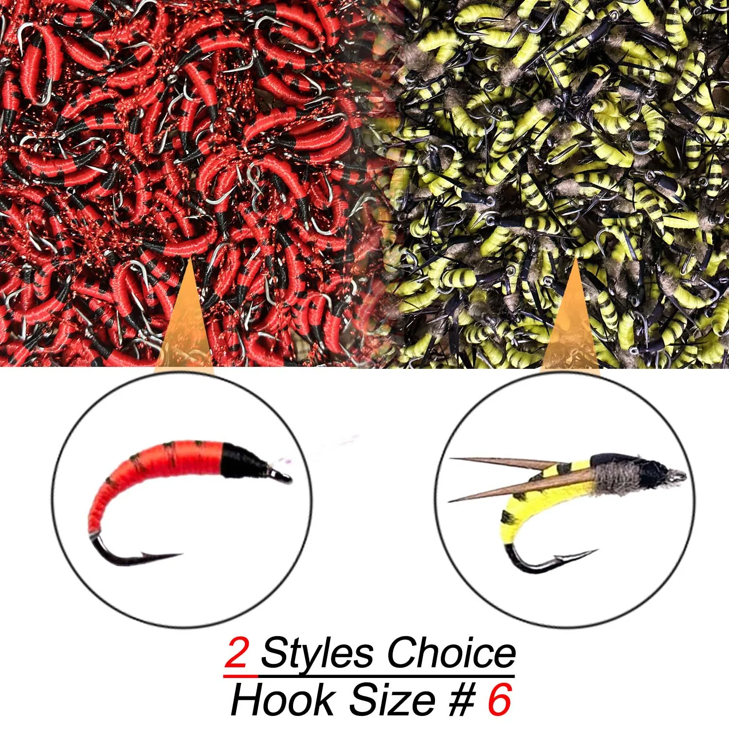 

10Pcs Fly Fishing Flies Handmade Lures Dry Wet Flies Streamer Nymph Emerger Insect Bait Lure #6 Handwork