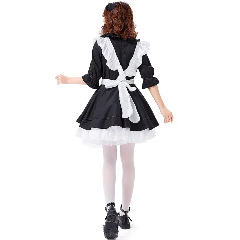 Cute Lolita Maid Dress Costumes Cosplay Suit for Girls Woman Waitress Maid Party Stage Costumes