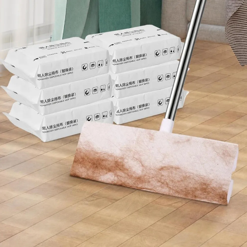 Convenient Disposable Floor Cleaning Cloths Dust Removal 20x30cm Electrostatic Mop Pads Floor Cleaning Wipes Home Cleaning