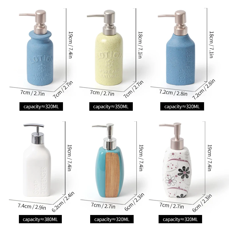 Light luxury letter print shower gel shampoo press dispensing bottle bathroom with hand sanitizer lotion pump