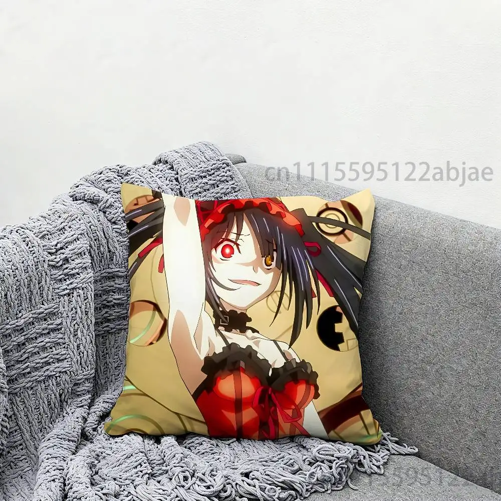 D-Date A Live K-Kurumi Tokisaki Throw Pillow Case 40x40cm Decoration DIY Square Chair Pillowcase Pad Cover