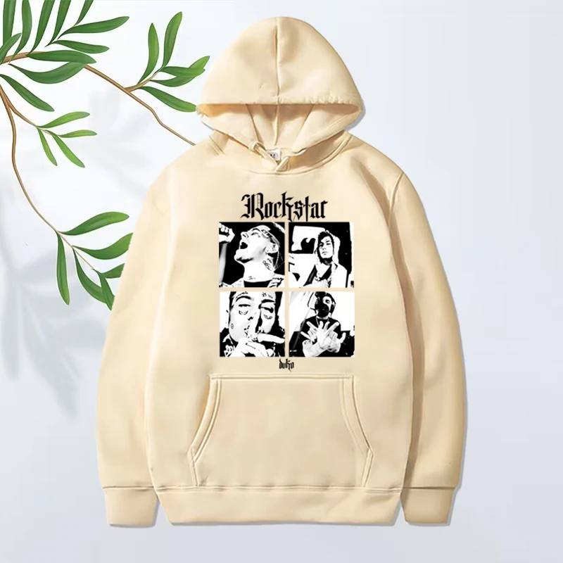 Rockstar duki fashion graphic hoodie 2025 men ’s women vintage Long sleeve cool Sweatshirt with print oversized  hoodie unisex