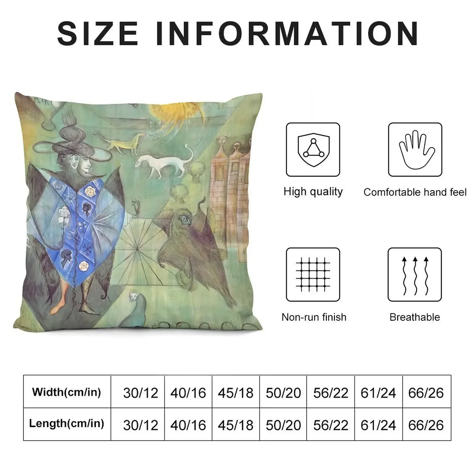 leonora carrington artwork Throw Pillow autumn pillowcase Pillowcases Cushion Covers Sofa Pillow Cases pillow