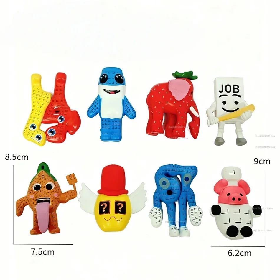 

Q-Version 8PCS Steal A Brainrot Figure Toys No. 9 House No.67 Strawberry Model Figure Hot Gaming Decorated Toys lovers Gifts