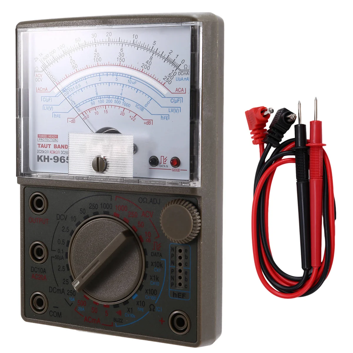 KH-965 Analog Multimeter Mechanical Pointer Meter AC/DC Voltage Current Resistance Meter with Test Pen Multi Tester