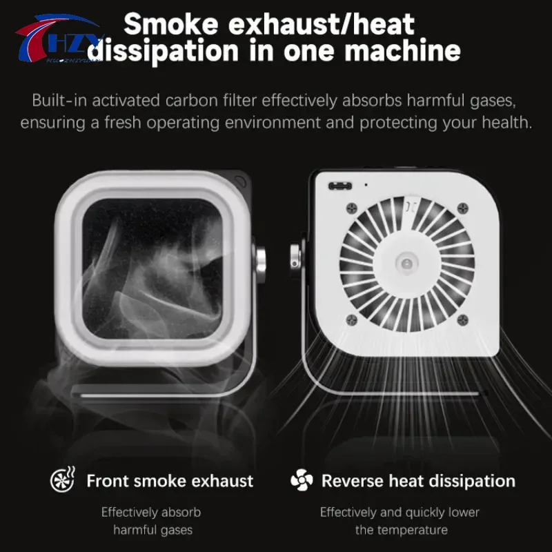 TBK F001 Smoking Fan UV Curing Smoke Exhaust Liginting Lamp Cooling Fan for Phone/electronic Motherboard Parts Repair Tool