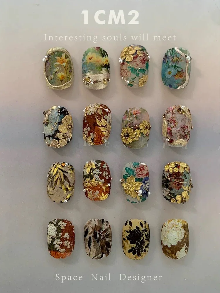 1 Box Blumen-Karo-Nagelfolien für Transferpapier, florale Slider, Schmetterlings-Nagelwraps, blühende Blumen-Nagelkunst-Dekorationen – Detail 4