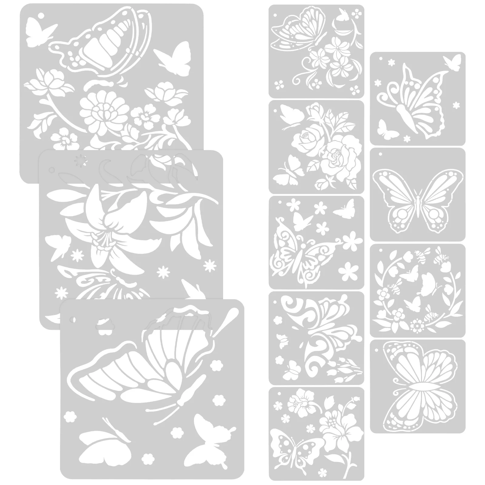 12 Sheets Painting Template Butterfly Small Stencils for Templates Spring Large Drawing The Pet Craft on Canvas Nature