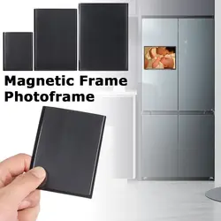 DIY Black Magnetic Photo Frame Fridge Refrigerator Magnet Picture Frame Photoframe Home Living Room Decor
