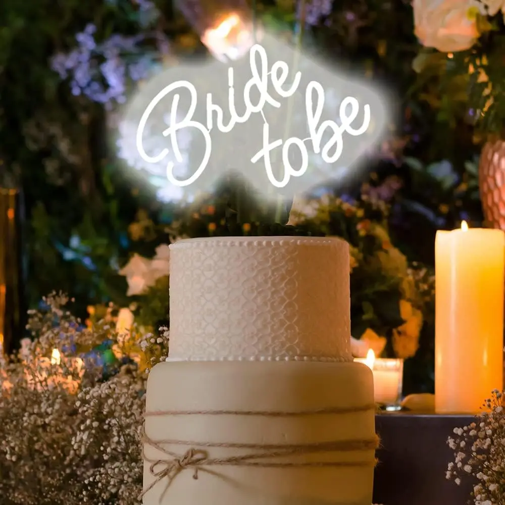 Неоновая вывеска невесты, светодиодная буква, неоновая вывеска, настенный декор для девичника, душа, помолвка, подарки для девочек, питание от USB