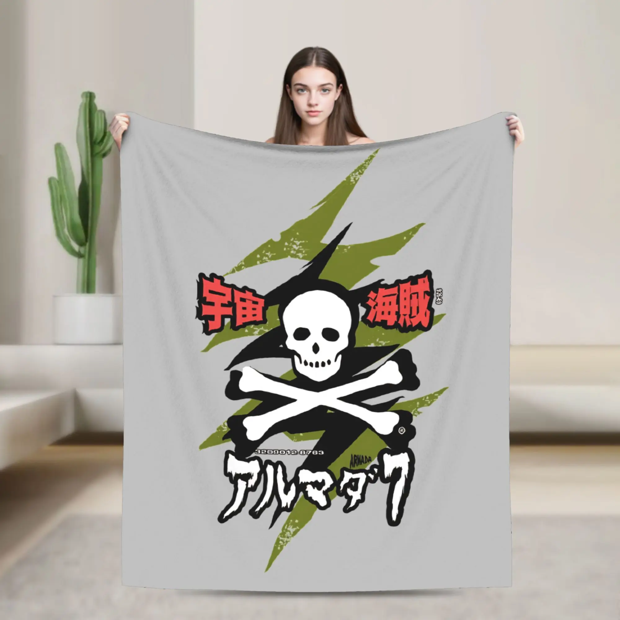 

Space Pirate Blanket Flannel Textile Decor Multifunction Lightweight Throw Blankets for Bed Couch Bedspreads