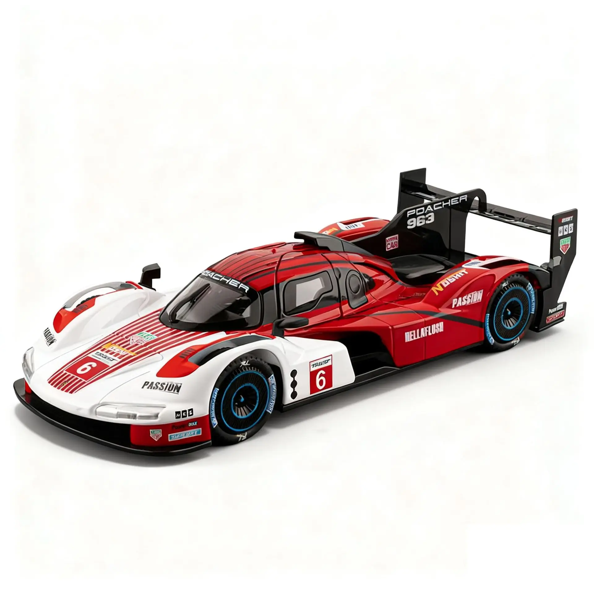 1:22963 modelo de coche de carreras modelo de aleación de simulación sonido y luz adorno de coche de juguete extraíble