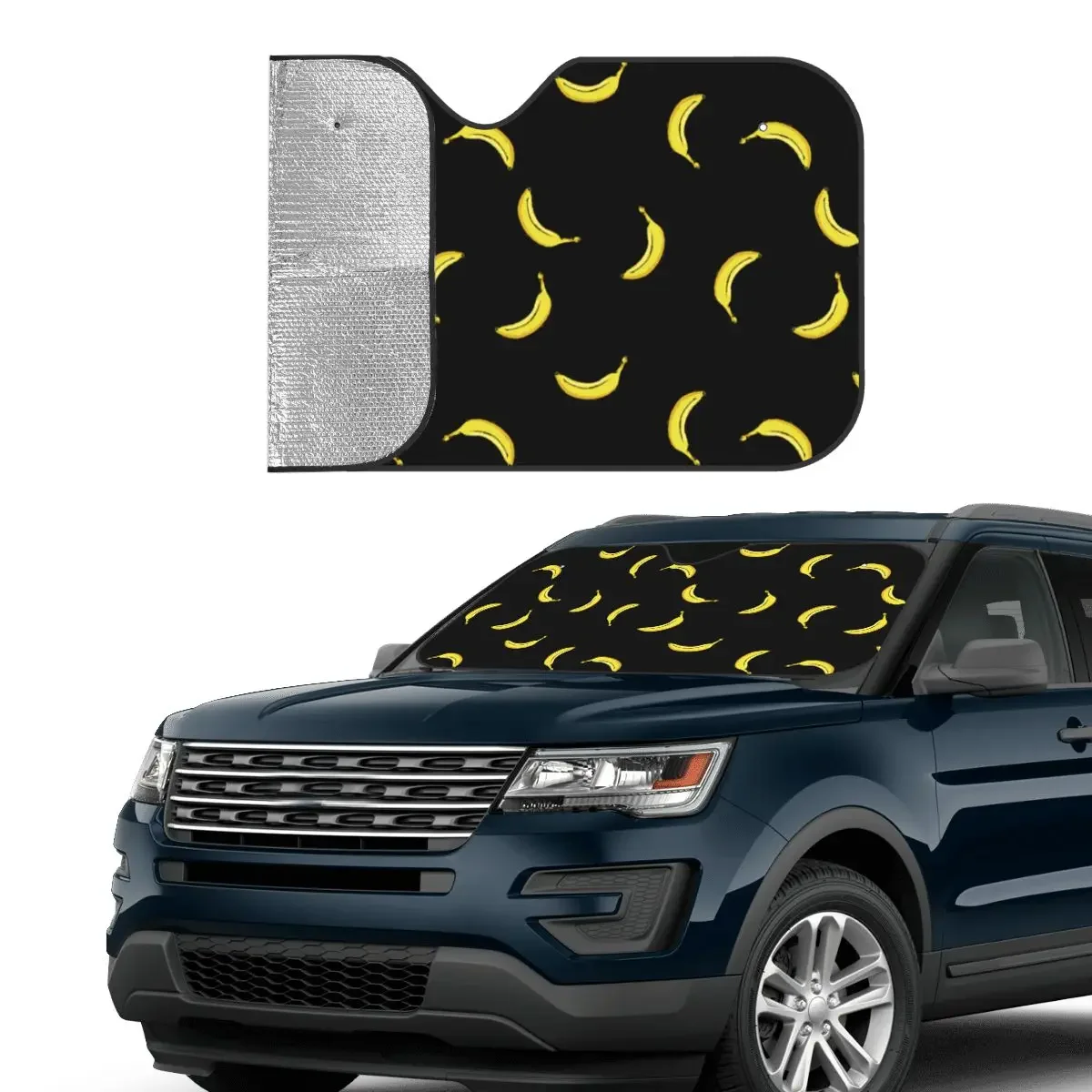 Fruits Sunshade Windscreen Banana Novelty Car Front Window Visor 70x130cm Car Sunshade UV Protector