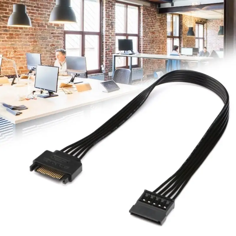 

652F Power Cable 15PIN Самцовый до 15PIN Женский удлинитель Adension Splitter Adapter