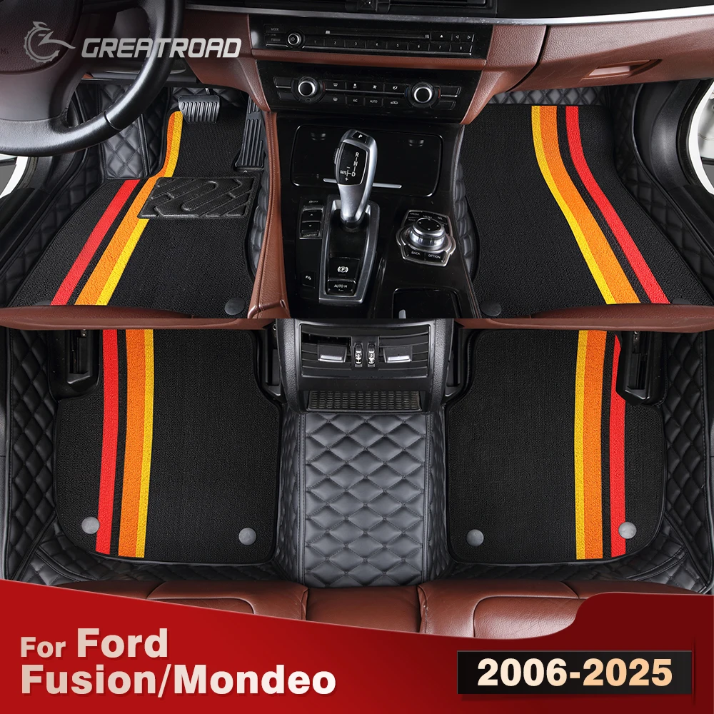 

Для Ford Fusion/Mondeo 2006-2025 двухслойные автомобильные коврики на заказ, автомобильный ковер, аксессуары для интерьера