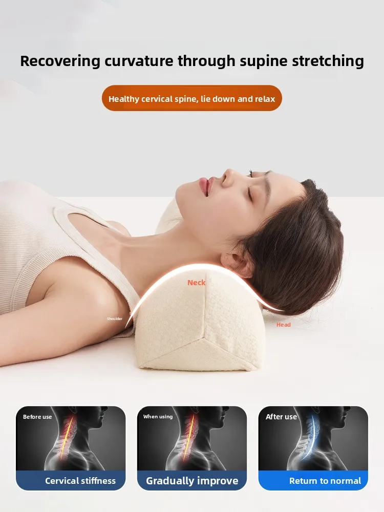 Cervical spine pillow reverse arch straightening cervical spine protection Buckwheat pillow supports neck pain special traction