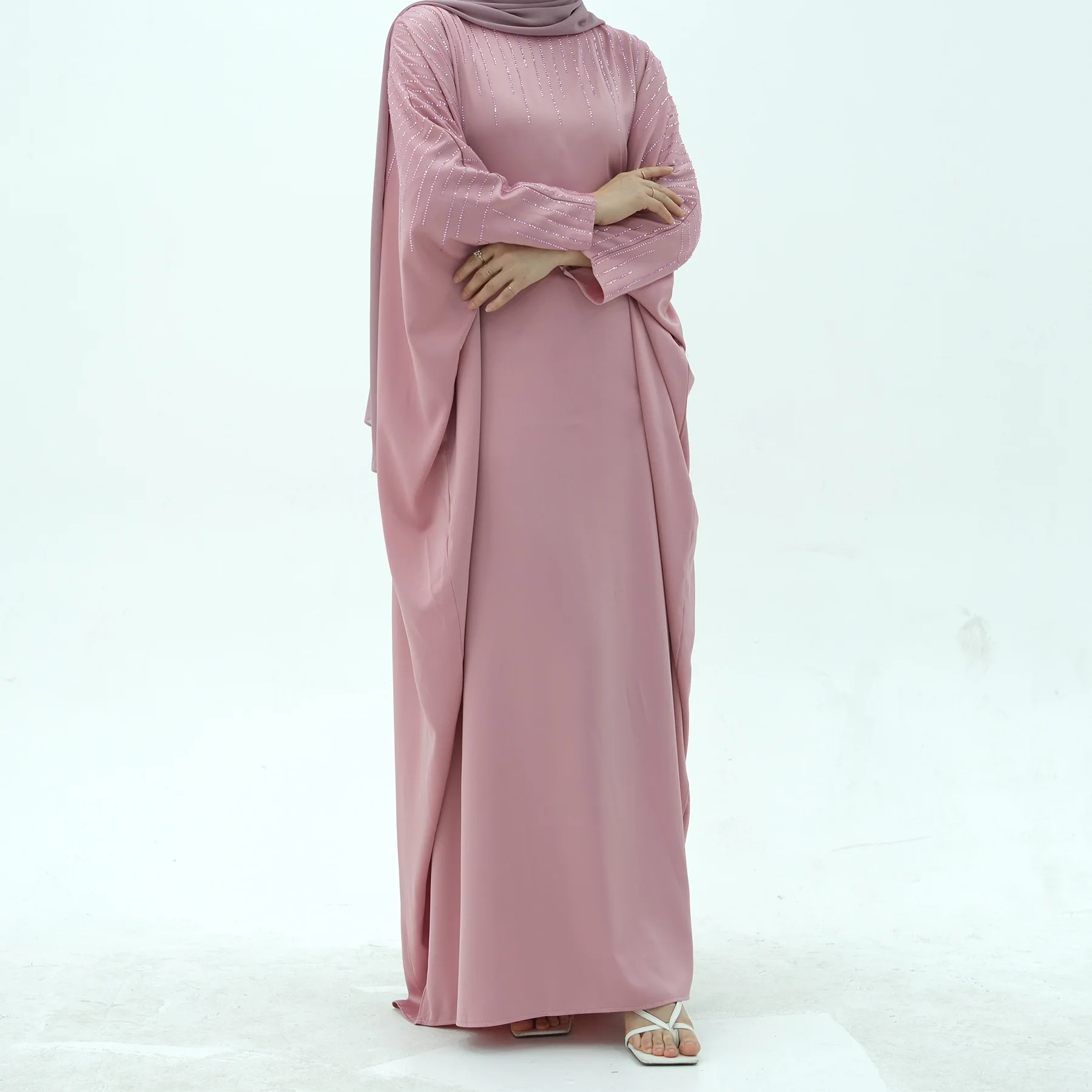 

Eid Butterfly Abaya Dubai Luxury Diamonds Muslim Party Dress Plain Abayas for Women Turkey Islamic Clothing Kaftan Robe Ramadan