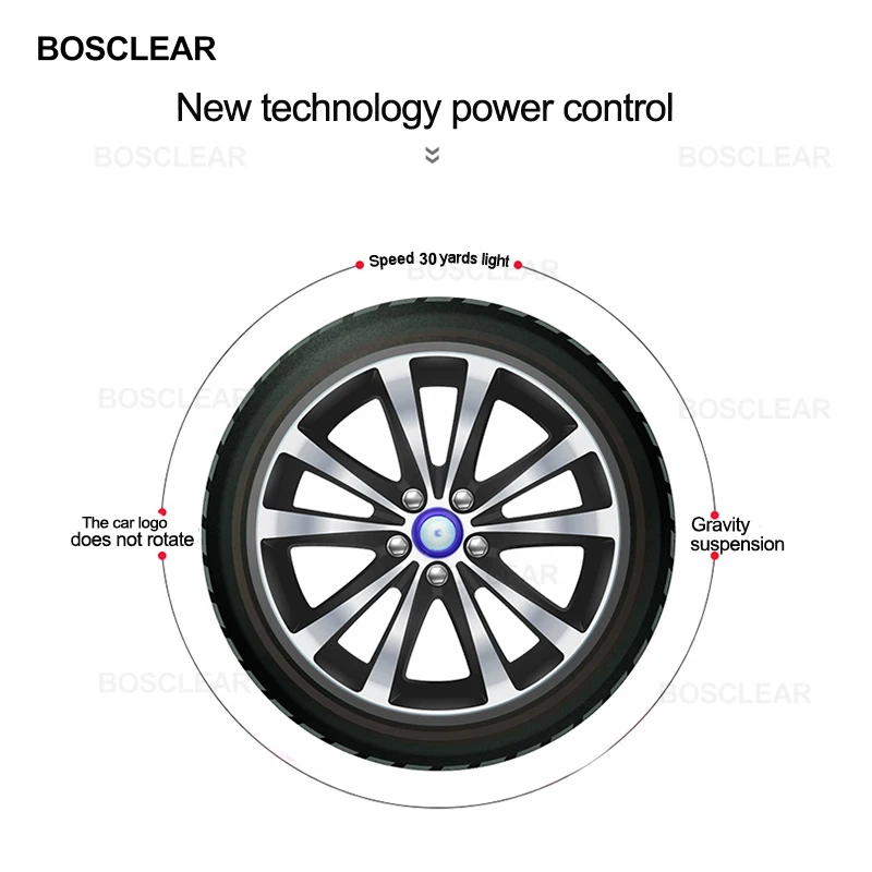 HubLight tappo ruota auto illuminazione galleggiante LED lampada copertura centrale per VW Volkswagen BMW BENZ Audi Jaguar Land Rover Lexus Honda