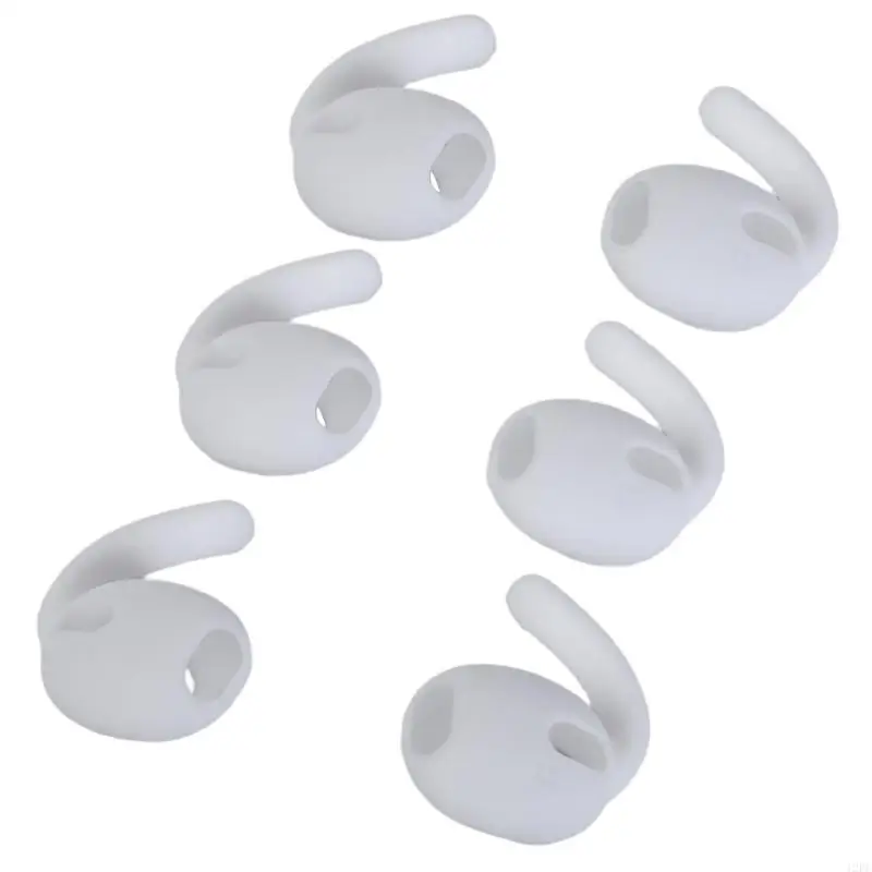 12PC 3 Pairs Soft Silicone Ear Covers Ear Hooks For Buds Earbuds Secure and Comfort Suitable for All Genders