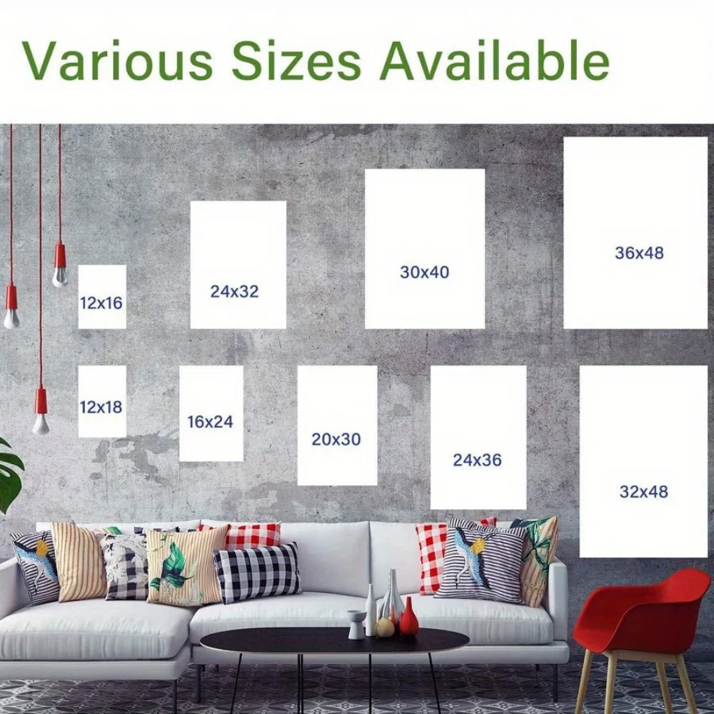 1.5 inch thickness, upholstery artwork, home decor, Winter Wonderland canvas wall art, red house reflection in snow