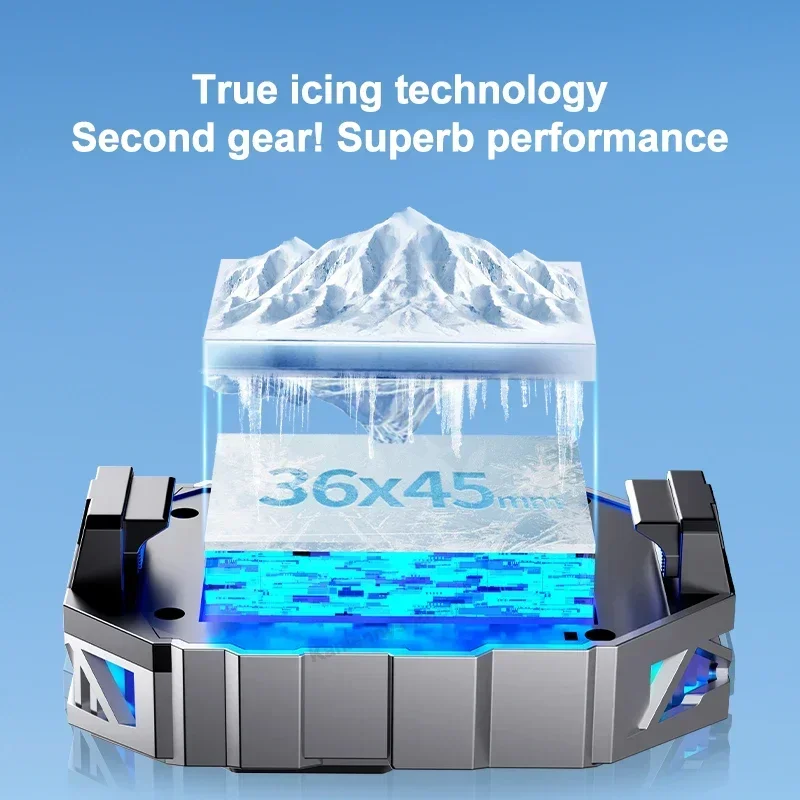 SL21-Fast ventilador de refrigeração para celular, radiador semicondutor, clip traseiro, display digital, dissipador de calor legal, apto para IOS, andróide