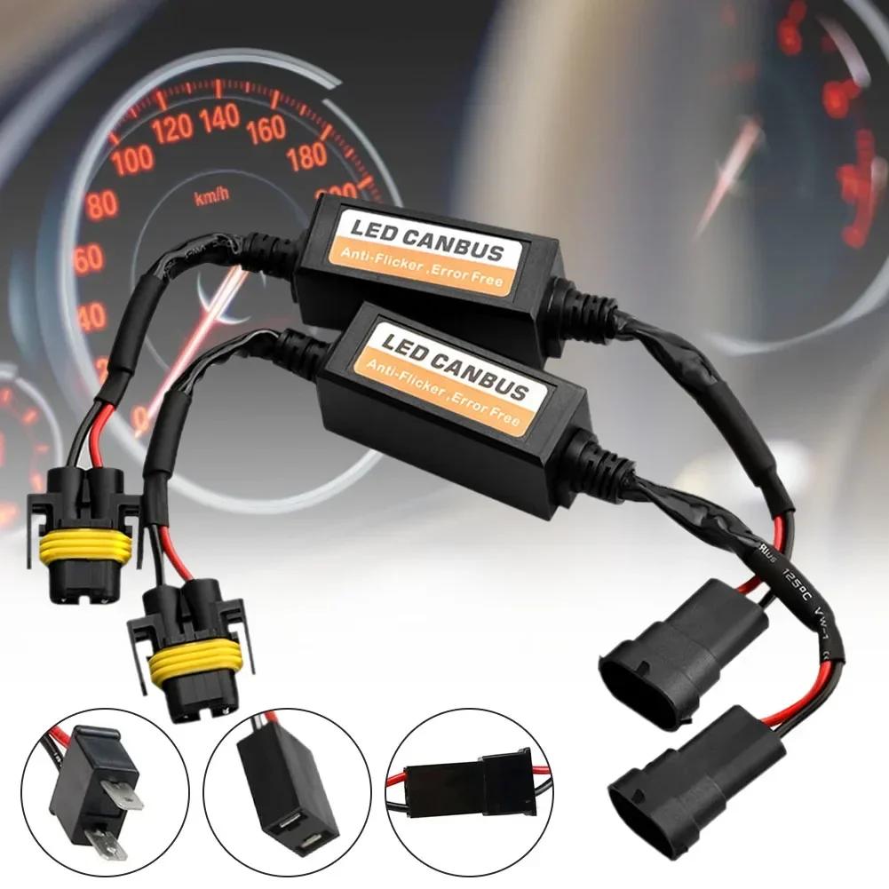 Adaptador decodificador LED Canbus para H1 H4 H7 H11 9005 9006 9012, arnés antiflicker, bombillas, resistencia, cancelador de errores de advertencia, 4 Uds.