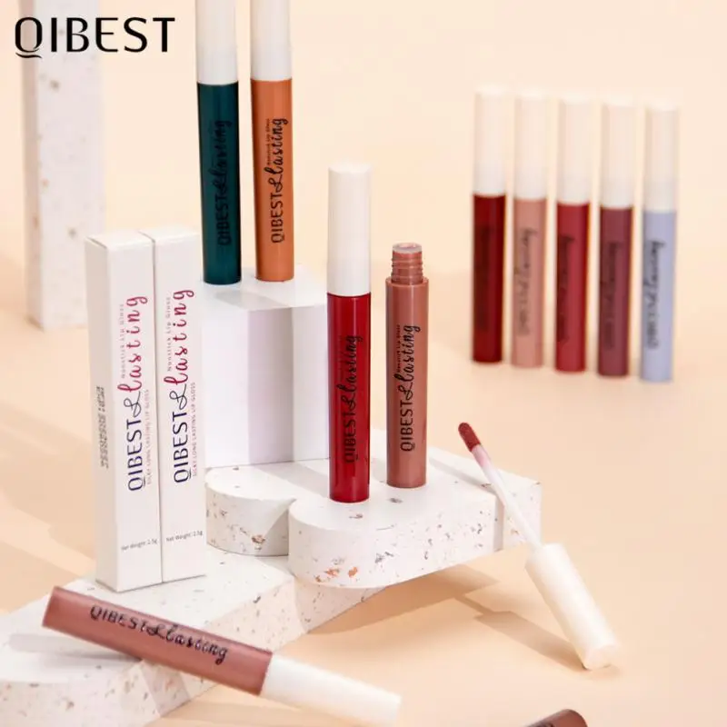 Lip Glaze 24 Color Soft Mist Lipgloss Non-stick Cup Waterproof Long Lasting Lips Makeup Lip Tint Velvet Matte Lipstick Lip Gloss