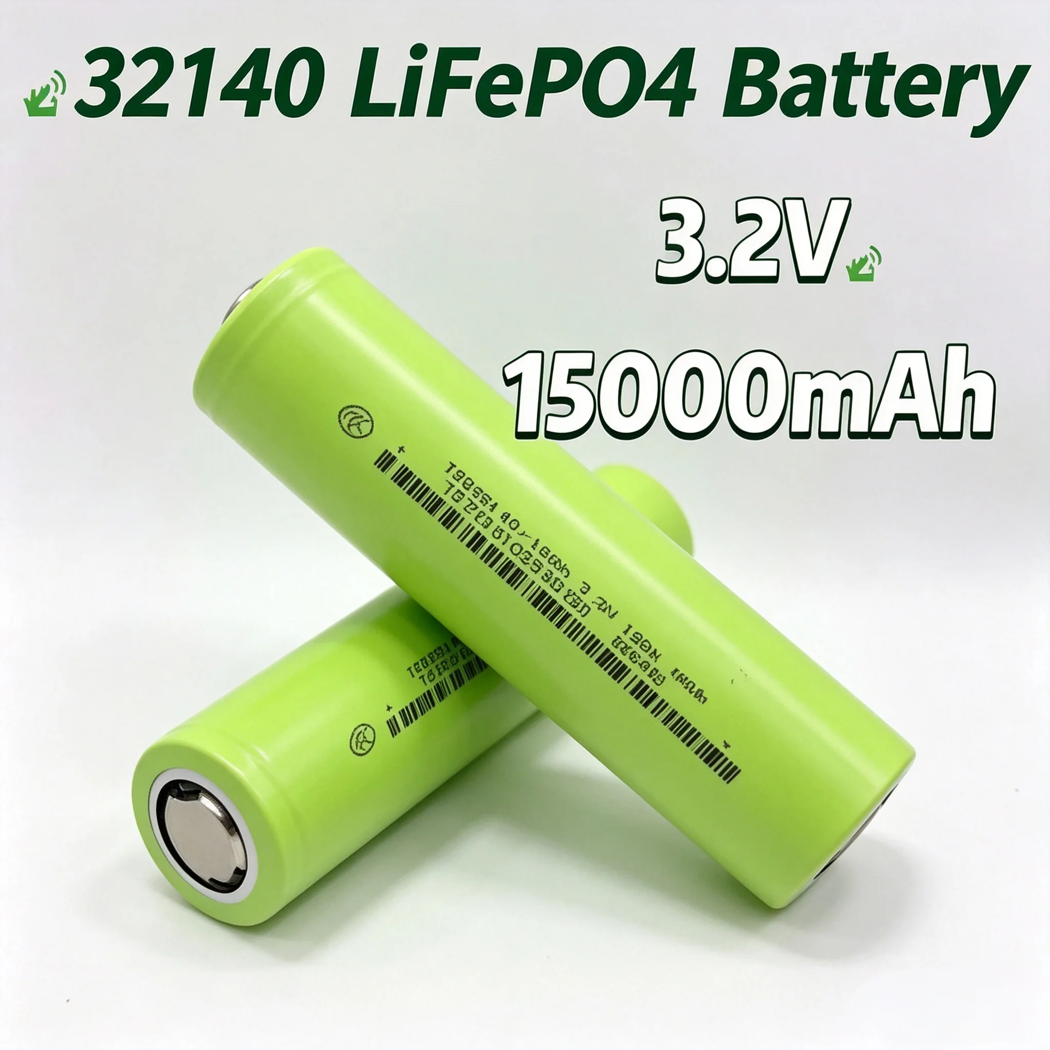 32140 A‑Grade LiFePO4 Rechargeable Battery 3.2V 15Ah 48Wh Deep Cycle High Capacity Cell For Electric Scooter Solar Energy System