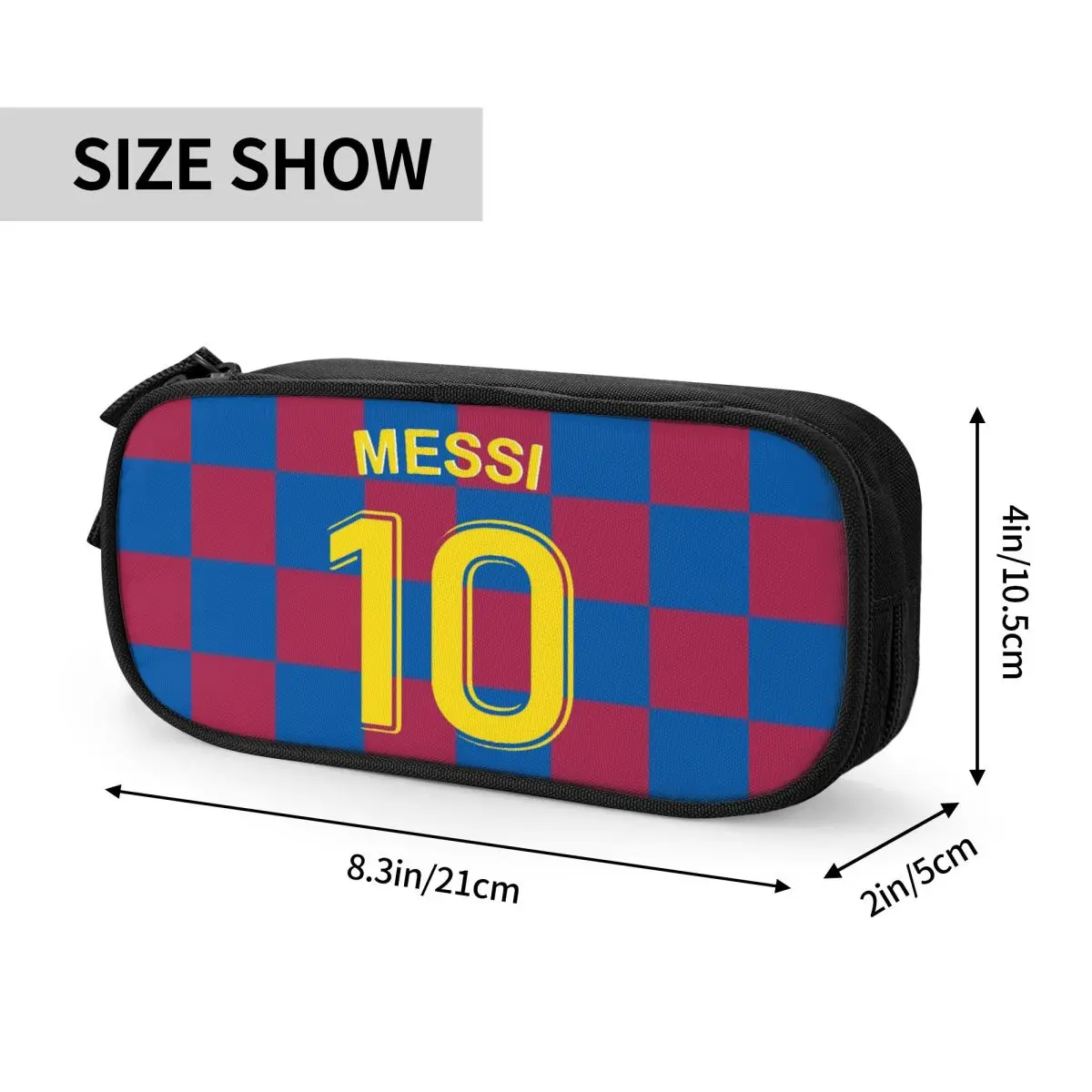 Argentina Number 10 Football Soccer Pencil Case Messi Pen Holder Bag Girl Boy Big Capacity Office Cosmetic Pencilcases