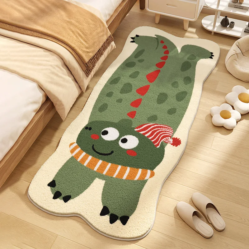 Cartoon Children's Bedroom Bedside Carpet Irregular Cute Animal Strip Carpets Plush Living Room Sofa Rug Comfortable Soft Rugs