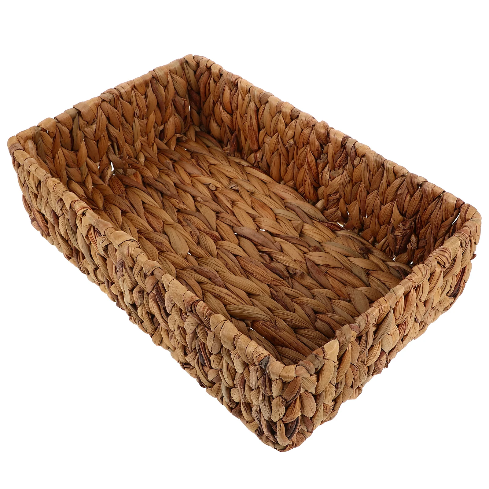 

1pcs Storage Basket Seagrass Woven Organizer Large Spacesaving Wicker Baskets Shelf Fruit Grocery Storage