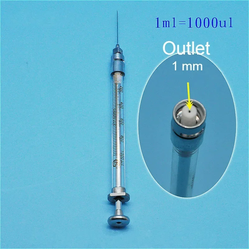 Microsampler Microliter Syringes Micro-injector Syringe 250ul/500ul/1000ul/2500ul/5000ul For GC Injection Removable Needle 1 EA