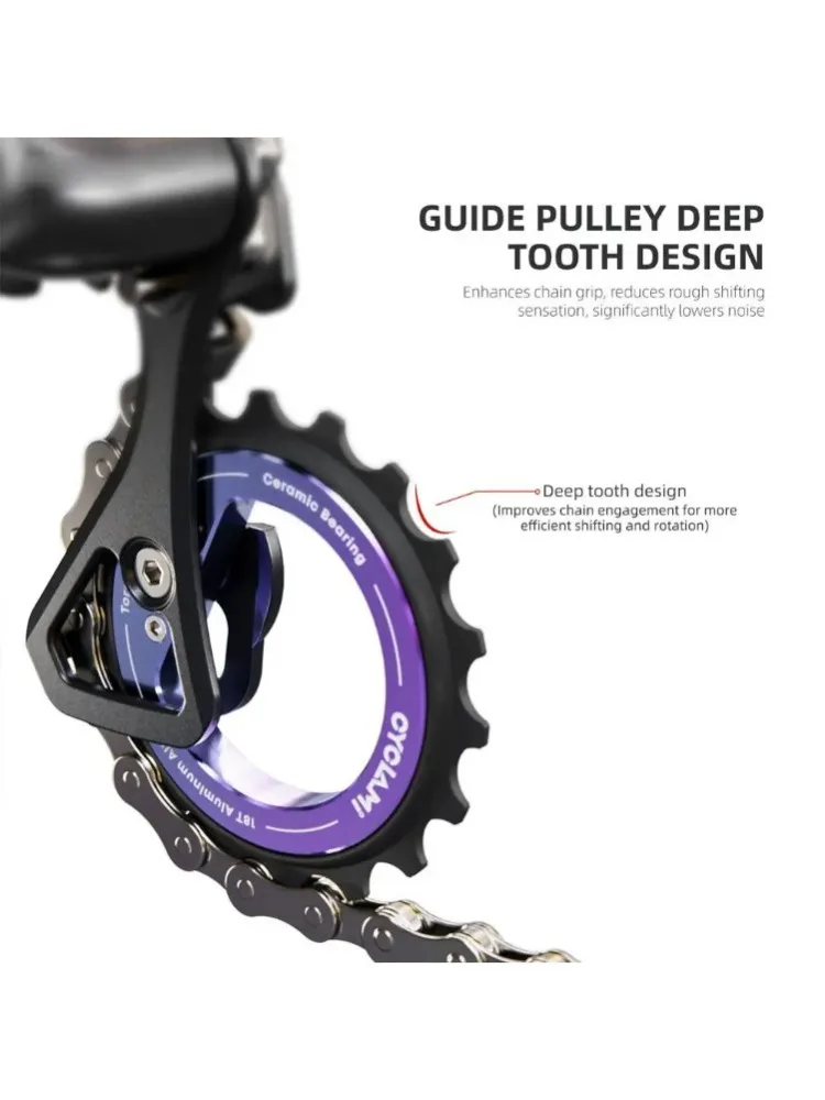 AliExpress NONE 18T Big Pulley Hollow Eccentric Jockey Wheel Ceramic Bearing Rear Derailleur Guide Pulley for Shimano 105 R7000 Ultegra R8000 Ro