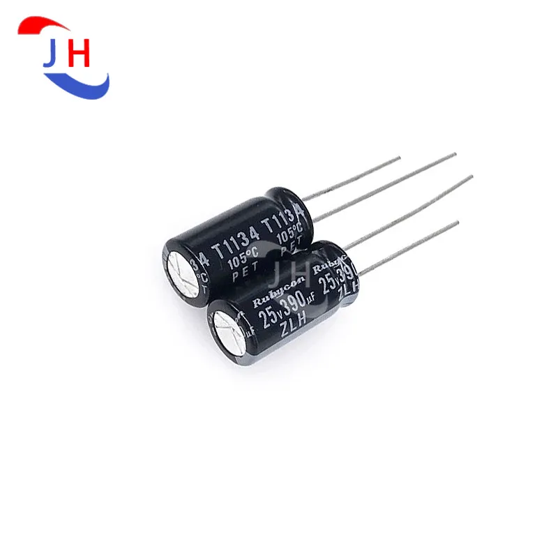 10PCS Aluminum Electrolytic Capacitor 25v390uf 8*16 ZLH High Frequency Long life 3.5mm Pin Distance 25V 390UF