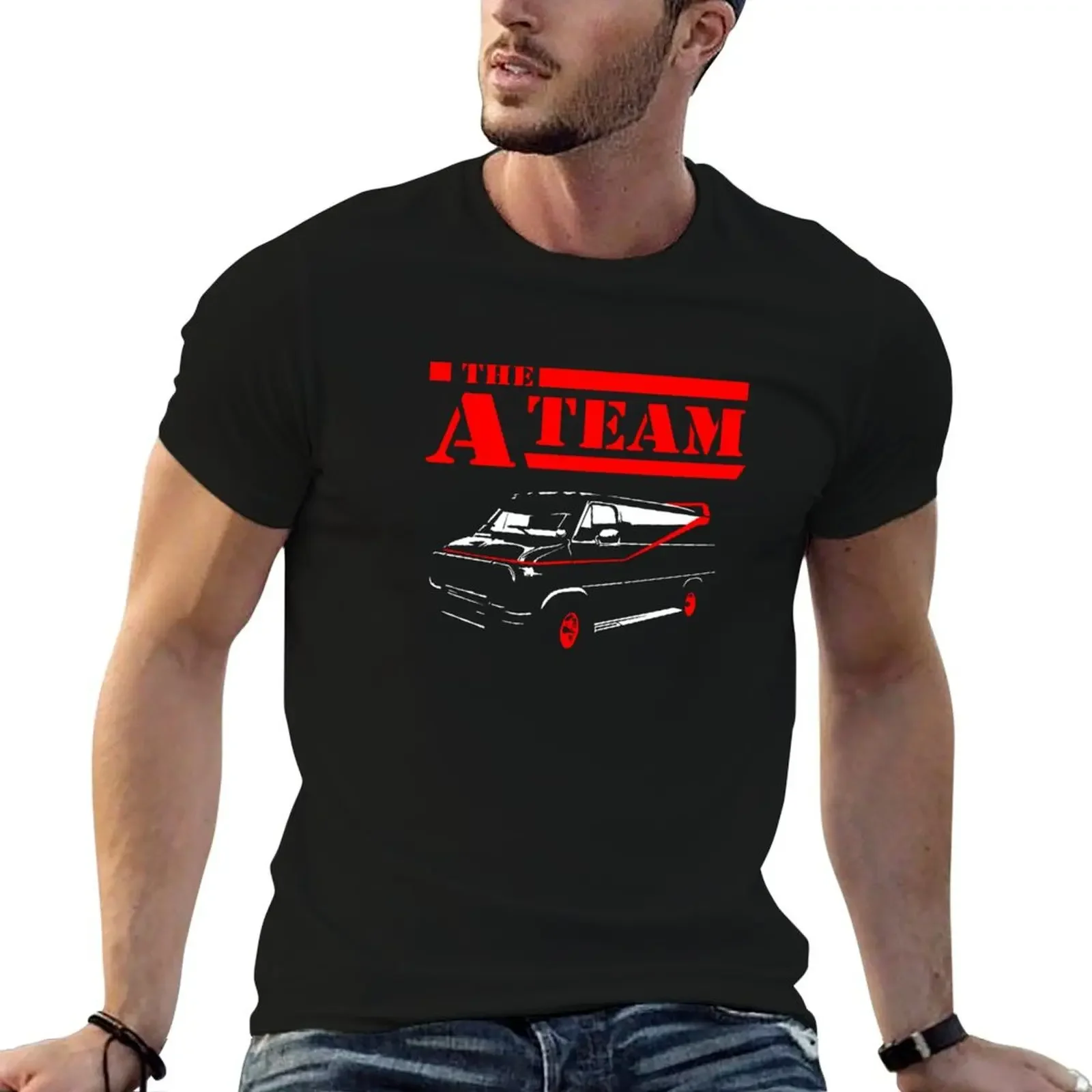 

THE A-TEAM T-Shirt shirts graphic tees Aesthetic clothing rapper graphic tees blue lock mens t shirts