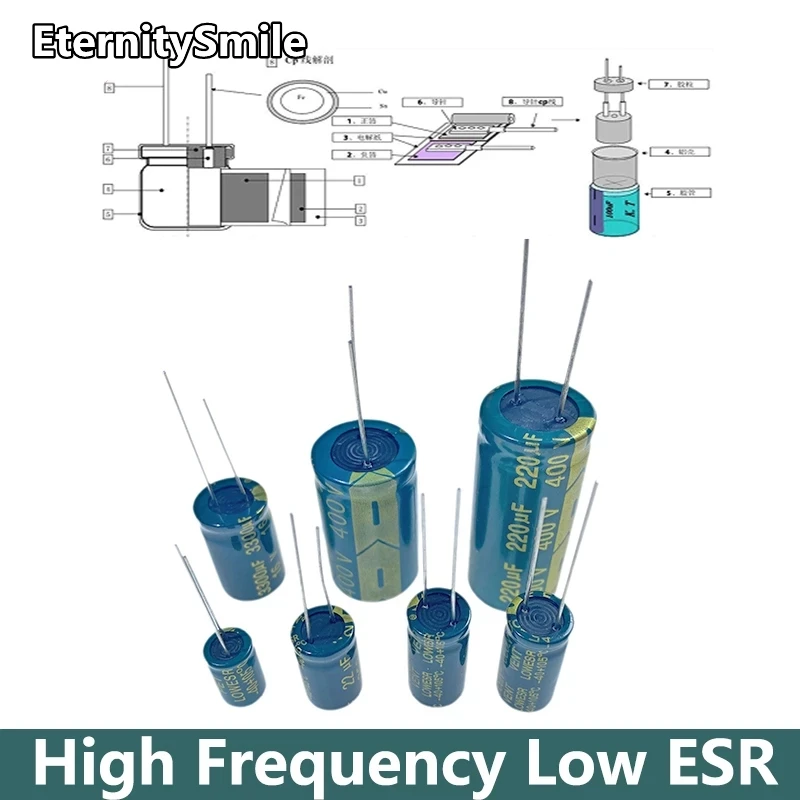 230Pcs/Box Capacitor Kit Aluminum Electrolytic Capacitors Set 15Values 16V 25V 35V 50V 1uF-470uF Assorted Kit Storage Low ESR