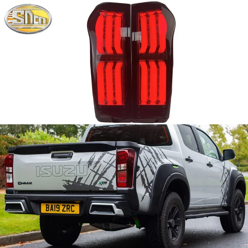 LED Rear Running Lamp + Reverse Light + Brake + Dynamic Turn Signal Car LED Taillight Tail Light For Isuzu D-max Dmax 2012-2019