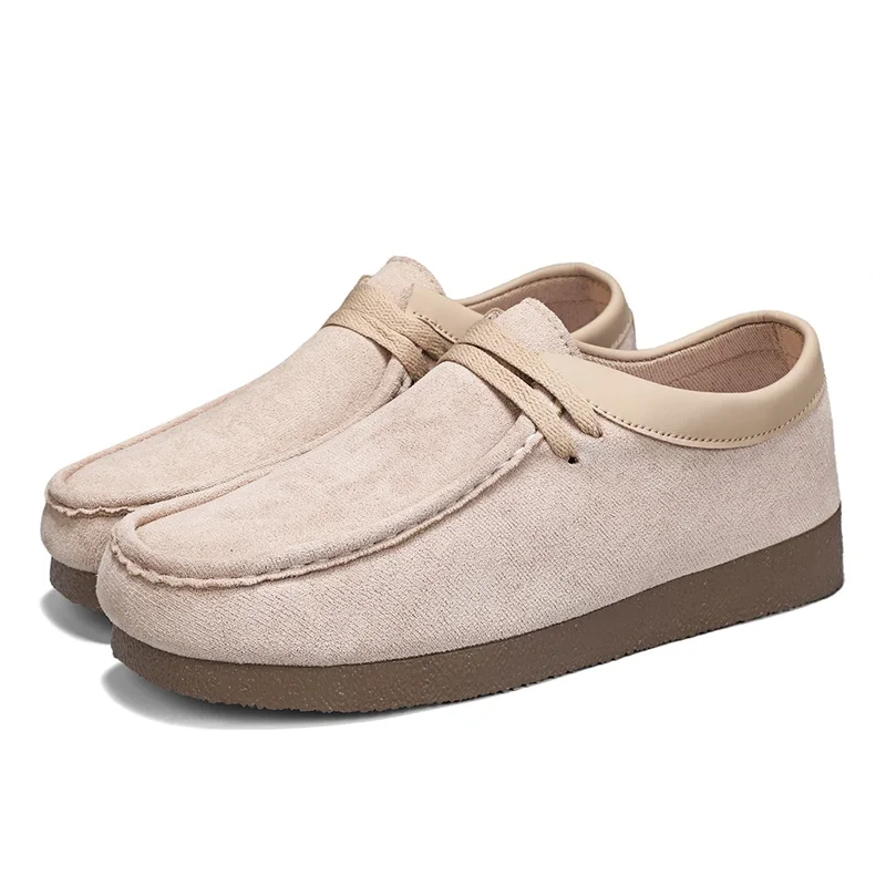 

VIPOL Мужские простые повседневные кожаные туфли-бобы на матовой мягкой подошве, модная, ретро и модная повседневная обувь